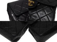 画像をギャラリービューアに読み込む, 極美品 CHANEL シャネル ミニマトラッセ 17 チェーンショルダーバッグ 1番台 ラムスキン ココマーク ブラック ゴールド金具 中古 4b008731