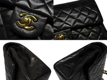画像をギャラリービューアに読み込む, CHANEL シャネル マトラッセ25 Wフラップ Wチェーンショルダーバッグ 3番台 ラムスキン ココマーク ブラック 美品 中古 4b008732