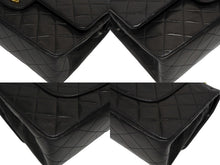 画像をギャラリービューアに読み込む, CHANEL シャネル マトラッセ25 Wフラップ Wチェーンショルダーバッグ 3番台 ラムスキン ココマーク ブラック 美品 中古 4b008732