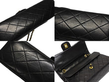 画像をギャラリービューアに読み込む, CHANEL シャネル マトラッセ25 Wフラップ Wチェーンショルダーバッグ 3番台 ラムスキン ココマーク ブラック 美品 中古 4b008732