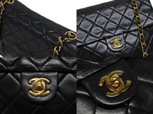 画像をギャラリービューアに読み込む, CHANEL シャネル ミニマトラッセ20 ショルダーバッグ 1番台 ブラック ラムスキン ゴールド金具 美品 中古 4b008733