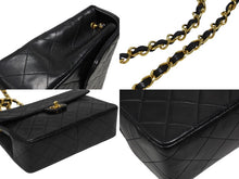 画像をギャラリービューアに読み込む, CHANEL シャネル ミニマトラッセ20 ショルダーバッグ 1番台 ブラック ラムスキン ゴールド金具 美品 中古 4b008733