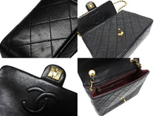 画像をギャラリービューアに読み込む, CHANEL シャネル ミニマトラッセ20 ショルダーバッグ 1番台 ブラック ラムスキン ゴールド金具 美品 中古 4b008733