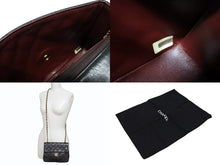 画像をギャラリービューアに読み込む, CHANEL シャネル ミニマトラッセ20 ショルダーバッグ 1番台 ブラック ラムスキン ゴールド金具 美品 中古 4b008733