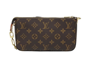 新品同様 LOUIS VUITTON ルイヴィトン LV×TM モノグラムパンダ ポシェットアクセソワール M13440 村上隆 ポーチ ブラウン 中古 4b008737