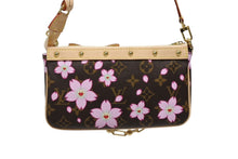 画像をギャラリービューアに読み込む, 新品未使用 LOUIS VUITTON ルイヴィトン 村上隆 LV × TM モノグラム チェリーブロッサム ポシェット・アクセソワール ハンドバッグ M13666 中古 4b0087