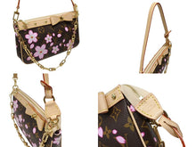 画像をギャラリービューアに読み込む, 新品未使用 LOUIS VUITTON ルイヴィトン 村上隆 LV × TM モノグラム チェリーブロッサム ポシェット・アクセソワール ハンドバッグ M13666 中古 4b0087