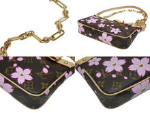 画像をギャラリービューアに読み込む, 新品未使用 LOUIS VUITTON ルイヴィトン 村上隆 LV × TM モノグラム チェリーブロッサム ポシェット・アクセソワール ハンドバッグ M13666 中古 4b0087