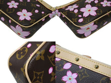 画像をギャラリービューアに読み込む, 新品未使用 LOUIS VUITTON ルイヴィトン 村上隆 LV × TM モノグラム チェリーブロッサム ポシェット・アクセソワール ハンドバッグ M13666 中古 4b0087