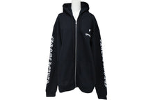 画像をギャラリービューアに読み込む, 新品未使用 CHROME HEARTS クロムハーツ SWTSHRT U FLC ZP HD ジップフーディー サイズL ブラック スクロールラベルロゴ 中古 4b008743