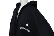画像をギャラリービューアに読み込む, 新品未使用 CHROME HEARTS クロムハーツ SWTSHRT U FLC ZP HD ジップフーディー サイズL ブラック スクロールラベルロゴ 中古 4b008743
