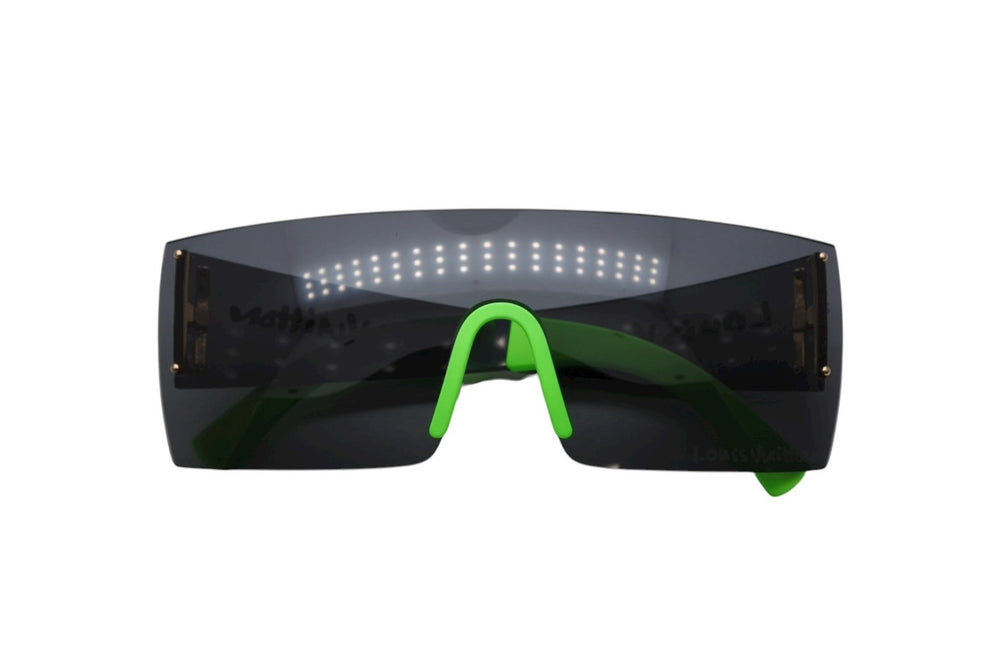 Very Good Condition LOUIS VUITTON LV Graffiti Mask Sunglasses Z0242U Black Green Stephen Sprouse Used 4b008747