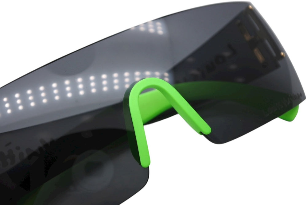 Very Good Condition LOUIS VUITTON LV Graffiti Mask Sunglasses Z0242U Black Green Stephen Sprouse Used 4b008747