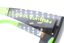 画像をギャラリービューアに読み込む, 極美品 LOUIS VUITTON ルイヴィトン LVグラフィティ マスク サングラス Z0242U ブラック グリーン スティーブン スプラウス 中古 4b008747