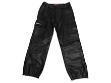 画像をギャラリービューアに読み込む, 新品同様 Supreme シュプリーム 18AW Leather Cargo Pant レザー カーゴ パンツ ブラック サイズ 34 中古 4b008748