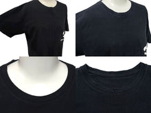 画像をギャラリービューアに読み込む, CHROME HEARTS クロムハーツ 半袖Tシャツ サイズM BSフレア スクロールラベルロゴ プリント ブラック 美品 中古 4b008749