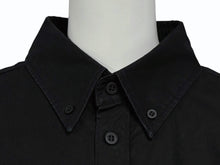 画像をギャラリービューアに読み込む, BALENCIAGA バレンシアガ 22SS 半袖ボタンダウンシャツ 699057 サイズ38 ブラック 刺繍 美品 中古 4b008756
