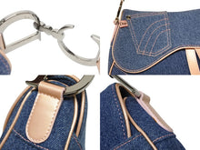 画像をギャラリービューアに読み込む, 極美品 CHRISTIAN DIOR クリスチャンディオール サドルバッグ ワンショルダーバッグ ガリアーノ期 デニム ピンク 中古 4b008762