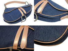 画像をギャラリービューアに読み込む, 極美品 CHRISTIAN DIOR クリスチャンディオール サドルバッグ ワンショルダーバッグ ガリアーノ期 デニム ピンク 中古 4b008762