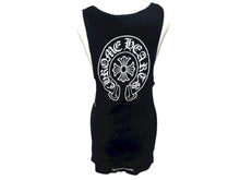 画像をギャラリービューアに読み込む, CHROME HEARTS クロムハーツ タンクトップ ノースリーブ サイズM FUCK YOU ホースシュー プリント ブラック 美品 中古 4b008763