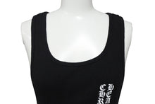 画像をギャラリービューアに読み込む, 極美品 CHROME HEARTS クロムハーツ タンクトップ ノースリーブ サイズM サイドロゴ スクロールラベルロゴ プリント ブラック 中古 4b008764