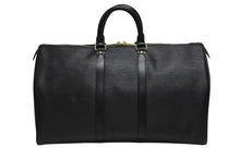 画像をギャラリービューアに読み込む, 極美品 LOUIS VUITTON ルイヴィトン キーポル45 ボストンバッグ M59152 エピレザー ブラック ゴールド金具 中古 4b008767