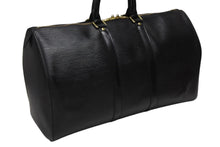 画像をギャラリービューアに読み込む, 極美品 LOUIS VUITTON ルイヴィトン キーポル45 ボストンバッグ M59152 エピレザー ブラック ゴールド金具 中古 4b008767