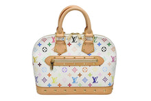 画像をギャラリービューアに読み込む, 極美品 LOUIS VUITTON ルイヴィトン アルマPM ハンドバッグ M40443 モノグラム マルチカラー 村上隆 ホワイト ゴールド金具 新型 中古 4b008768