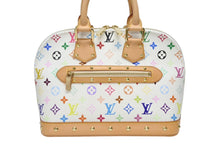 画像をギャラリービューアに読み込む, 極美品 LOUIS VUITTON ルイヴィトン アルマPM ハンドバッグ M40443 モノグラム マルチカラー 村上隆 ホワイト ゴールド金具 新型 中古 4b008768
