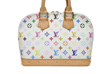 画像をギャラリービューアに読み込む, 極美品 LOUIS VUITTON ルイヴィトン アルマPM ハンドバッグ M40443 モノグラム マルチカラー 村上隆 ホワイト ゴールド金具 新型 中古 4b008768
