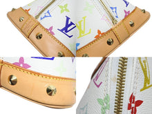 画像をギャラリービューアに読み込む, 極美品 LOUIS VUITTON ルイヴィトン アルマPM ハンドバッグ M40443 モノグラム マルチカラー 村上隆 ホワイト ゴールド金具 新型 中古 4b008768