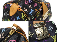 画像をギャラリービューアに読み込む, 極美品 LOUIS VUITTON ルイヴィトン スピーディ30 ハンドバッグ M92642 モノグラム マルチカラー ブラック ゴールド金具 村上隆 中古 4b008771