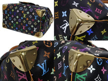 画像をギャラリービューアに読み込む, 極美品 LOUIS VUITTON ルイヴィトン スピーディ30 ハンドバッグ M92642 モノグラム マルチカラー ブラック ゴールド金具 村上隆 中古 4b008771