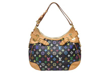 Load image into Gallery viewer, LOUIS VUITTON ルイヴィトン グレタ ワンショルダーバッグ M40196 モノグラム マルチカラー ブラック 村上隆 美品 中古 4b008772