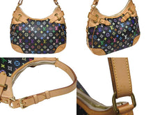 Load image into Gallery viewer, LOUIS VUITTON ルイヴィトン グレタ ワンショルダーバッグ M40196 モノグラム マルチカラー ブラック 村上隆 美品 中古 4b008772