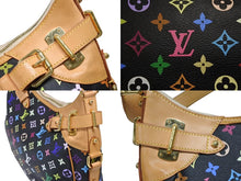 Load image into Gallery viewer, LOUIS VUITTON ルイヴィトン グレタ ワンショルダーバッグ M40196 モノグラム マルチカラー ブラック 村上隆 美品 中古 4b008772
