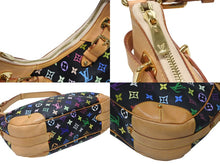 Load image into Gallery viewer, LOUIS VUITTON ルイヴィトン グレタ ワンショルダーバッグ M40196 モノグラム マルチカラー ブラック 村上隆 美品 中古 4b008772