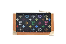 画像をギャラリービューアに読み込む, 極美品 LOUIS VUITTON ルイヴィトン ポシェットクレ コインケース ブラック マルチカラー 村上隆 M92654 ゴールド金具 中古 4b008774
