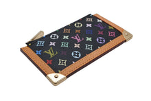 画像をギャラリービューアに読み込む, 極美品 LOUIS VUITTON ルイヴィトン ポシェットクレ コインケース ブラック マルチカラー 村上隆 M92654 ゴールド金具 中古 4b008774