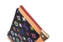 画像をギャラリービューアに読み込む, 極美品 LOUIS VUITTON ルイヴィトン ポシェットクレ コインケース ブラック マルチカラー 村上隆 M92654 ゴールド金具 中古 4b008774