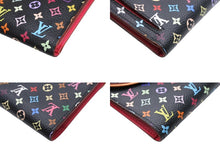 画像をギャラリービューアに読み込む, 極美品 LOUIS VUITTON ルイヴィトン ポルトフォイユ ウジェニ 三つ折り財布 M93738 グルナード マルチカラー レザー PVC ゴールド金具 中古 4b008776