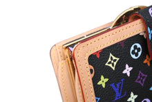 画像をギャラリービューアに読み込む, 新品同様 LOUIS VUITTON ルイヴィトン ポルトフォイユ ヴィエノワ 二つ折り財布 PVC ヌメ革 M92988 マルチ ノワール 中古 4b008778