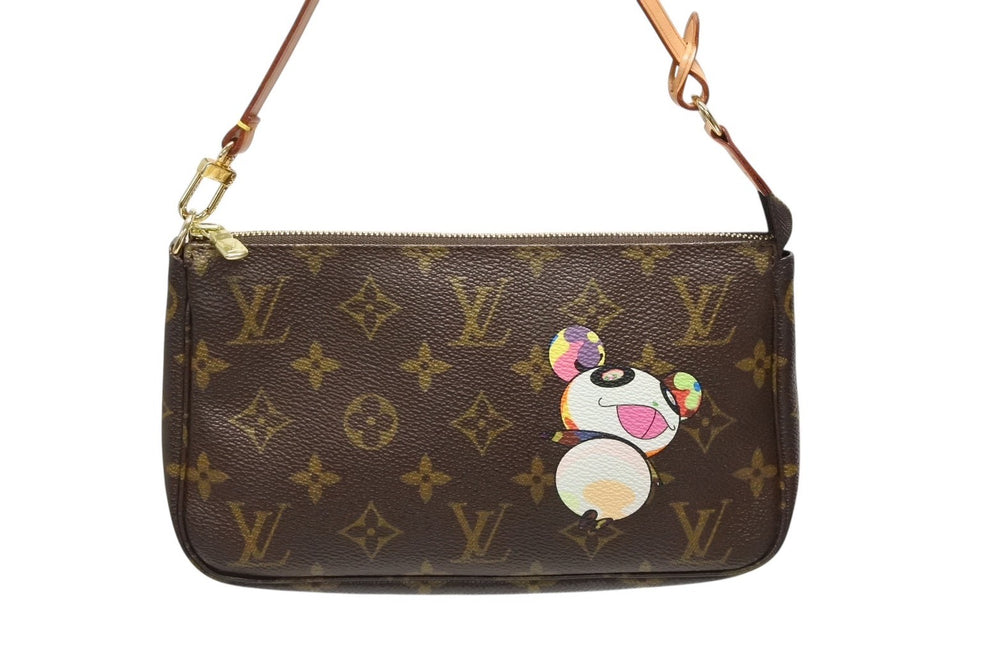 Very good condition LOUIS VUITTON Pochette Accessoir Panda M51981 Monogram Accesso Handbag Takashi Murakami Used 4b008780