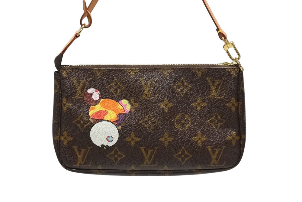 Very good condition LOUIS VUITTON Pochette Accessoir Panda M51981 Monogram Accesso Handbag Takashi Murakami Used 4b008780