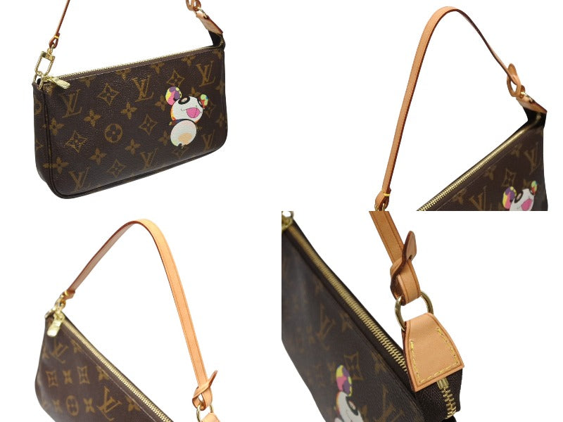 Very good condition LOUIS VUITTON Pochette Accessoir Panda M51981 Monogram Accesso Handbag Takashi Murakami Used 4b008780