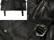 画像をギャラリービューアに読み込む, Christian Dior クリスチャンディオール ガリアーノ期 アーカイブ ユーティリティレザースカート ブラック 美品 中古 4b008781