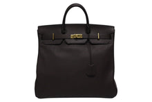 画像をギャラリービューアに読み込む, 極美品 HERMES エルメス Haut a Courroies オータクロア45 ハンドバッグ フィヨルド ハバナ ゴールド金具 ◻︎B刻印 中古 4b008782