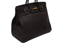 画像をギャラリービューアに読み込む, 極美品 HERMES エルメス Haut a Courroies オータクロア45 ハンドバッグ フィヨルド ハバナ ゴールド金具 ◻︎B刻印 中古 4b008782