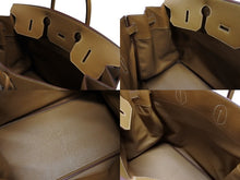 画像をギャラリービューアに読み込む, 極美品 HERMES エルメス Haut a Courroies オータクロア45 ハンドバッグ アルデンヌ ナチュラル ゴールド金具 ○Z刻印 中古 4b008783