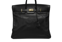 画像をギャラリービューアに読み込む, 極美品 HERMES エルメス ハンドバッグ オータクロア50 アルデンヌ バーキン ゴールド金具 ブラック ○X刻印 中古 4b008784